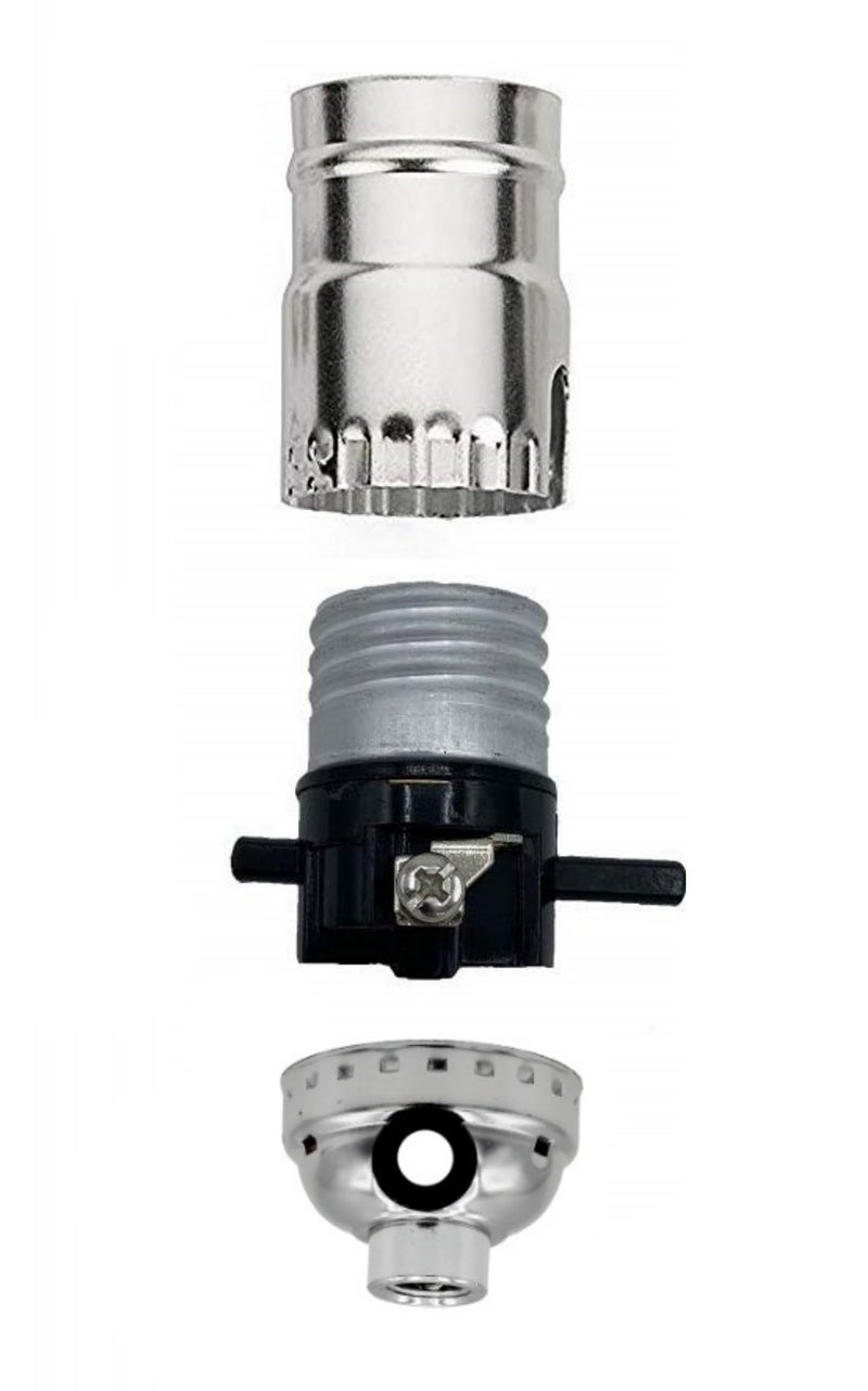 Creative Hobbies Make a Lamp or Repair Kit with Essential Hardware and Matching Cord (Silver) - Image 3